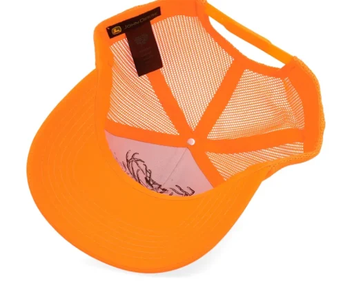 Trucker-John Deere Cotton Twill Blaze Orange Trucker -