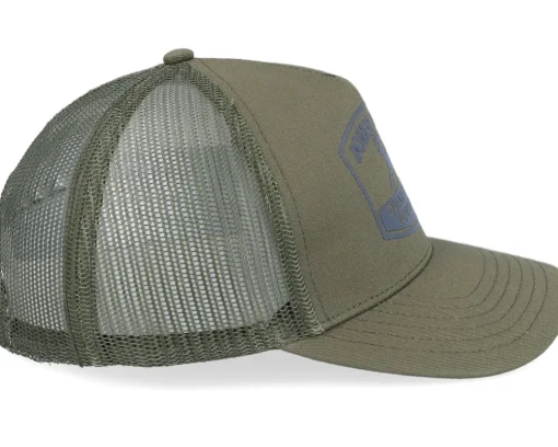 Trucker-John Deere Cotton Twill Mesh Cap Olive Trucker -