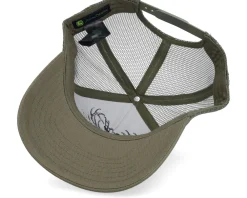 Trucker-John Deere Cotton Twill Mesh Cap Olive Trucker -