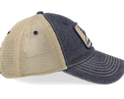 Trucker-John Deere Cotton/Poly Mesh Ivory/Navy Trucker -