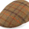 Sale MJM Hats Country Harris Tweed Brown 2 Flat Cap -