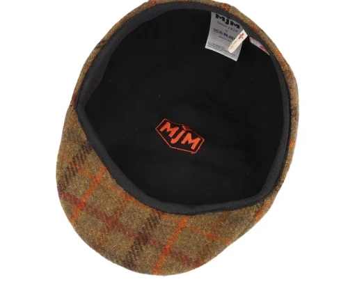 Sale MJM Hats Country Harris Tweed Brown 2 Flat Cap -