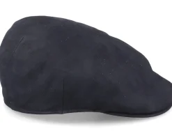 Flat Caps-MJM Hats Country Nappa Wax Dark Brown Flat Cap -