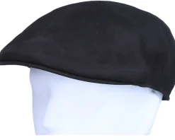 Flat Caps-MJM Hats Country Nappa Wax Dark Brown Flat Cap -