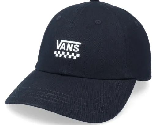 Dad Cap | Skate-Vans Court Side Curved Bill Jockey Dad Cap - Black