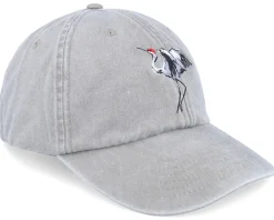 New Wild Spirit Crane Embroidery Grey Dad Cap -