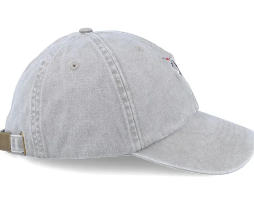 New Wild Spirit Crane Embroidery Grey Dad Cap -
