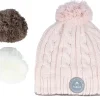 Knitted Beanies-Cabaïa Creamy Gin Light Pink Pom -