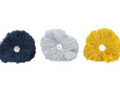 Pom Beanies | Knitted Beanies-Cabaïa Creamy Gin New Navy Mustard Pom -