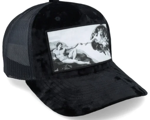 Trucker | Velvet Caps-Calza Pennello Creation Of Adam Velvet Black A-frame Trucker -