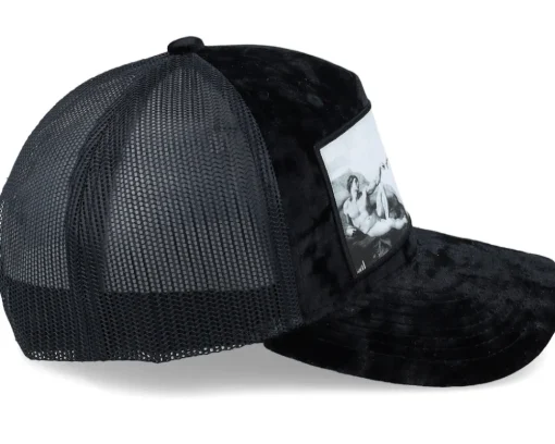 Trucker | Velvet Caps-Calza Pennello Creation Of Adam Velvet Black A-frame Trucker -