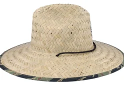 Discount Brixton Crest Sun Tan/Tiger Camo Straw Hat -
