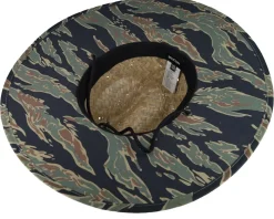 Discount Brixton Crest Sun Tan/Tiger Camo Straw Hat -