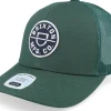 Trucker-Brixton Crest X Medium Profile Mesh Cap Trekking Green Trucker -