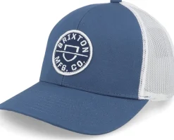 Organic Caps-Brixton Crest X Mesh Joe /White Trucker - Blue