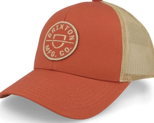 Organic Caps-Brixton Crest X Mesh Joe /White Trucker - Blue