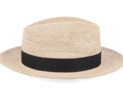 Straw Hat-Stetson Crochet Straw Fedora -