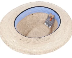 Straw Hat-Stetson Crochet Straw Fedora -