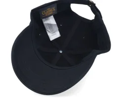 Dad Cap-Iconic Crown Side Embroidered Black Dad Cap -