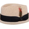 New Jaxon & James Crown Toyo Braided Beige Pork Pie -