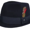 Trilby Hats-Jaxon & James Crushable Dekker Black Trilby -