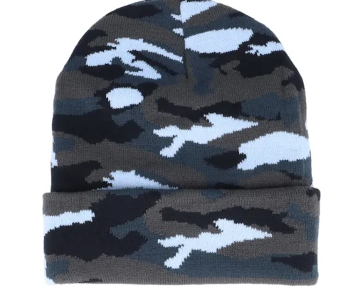 Cuff Beanies-Beechfield Cuffed Jungle Camo Beanie -