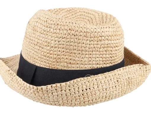 Straw Hat-MJM Hats Culebra W Raffia Natural Straw Hat -