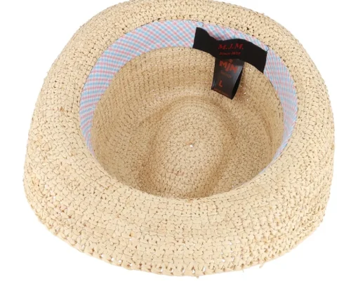 Straw Hat-MJM Hats Culebra W Raffia Natural Straw Hat -