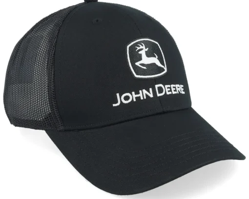 Best John Deere Current Embroidery Black Trucker -