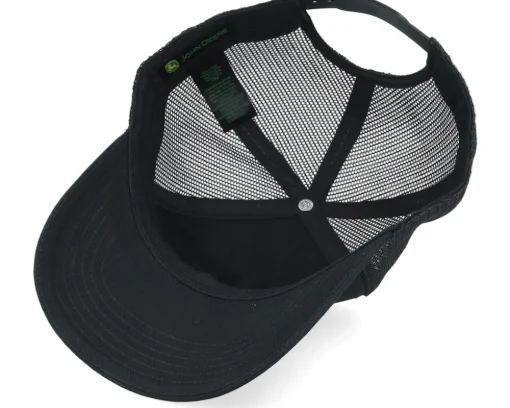Best John Deere Current Embroidery Black Trucker -