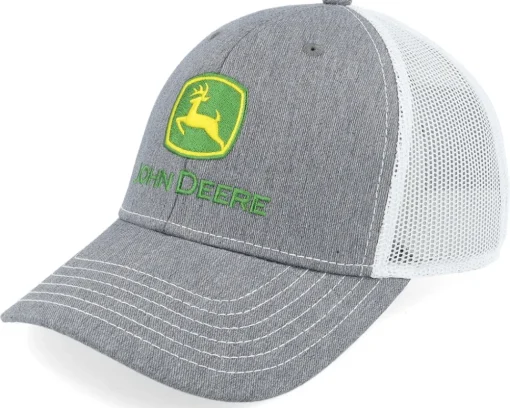 Trucker-John Deere Current Embroidery White/Grey Trucker -