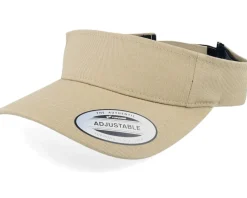 New Yupoong Curved Khaki Visor - Beige