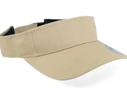 New Yupoong Curved Khaki Visor - Beige