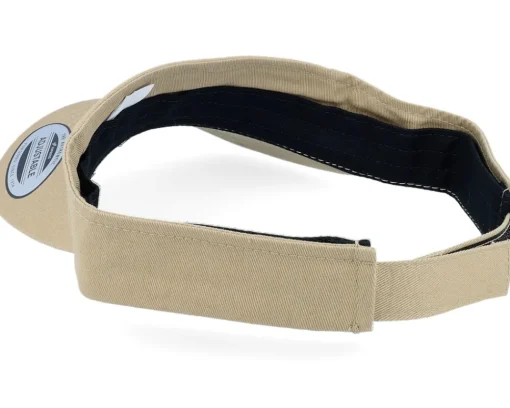 New Yupoong Curved Khaki Visor - Beige