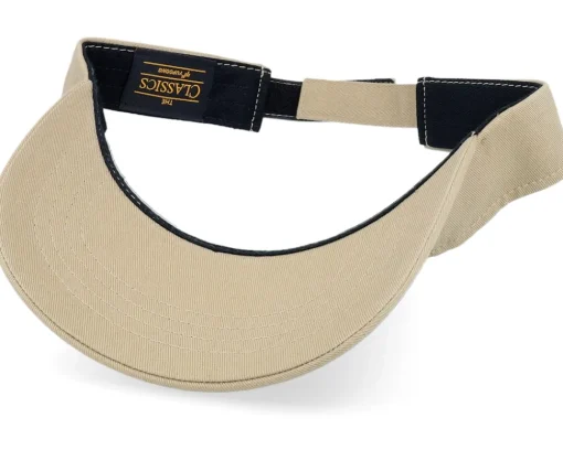 New Yupoong Curved Khaki Visor - Beige