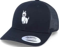 Trucker-Iconic Cute Llama Black Trucker -