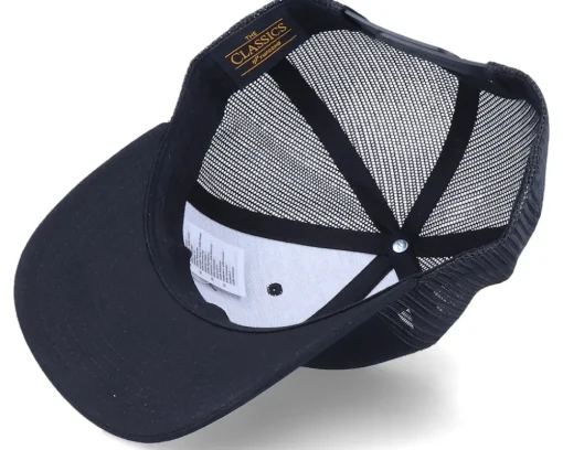 Trucker-Iconic Cute Llama Black Trucker -