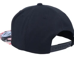 Snapback-Iconic Cute Llama Black/Floral Red Snapback -
