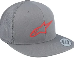 Clearance Alpinestars 3d Ageless Hat Grey/Red Trucker -