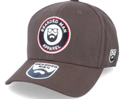 Adjustable-Bearded Man 3D Logo Patch 110 Brown Adjustable -