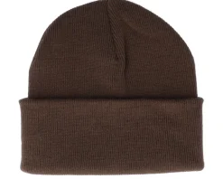 Cuff Beanies-Gamerz D20 Patch Chocolate Brown Beanie -