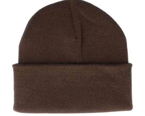 Cuff Beanies-Gamerz D20 Patch Chocolate Brown Beanie -