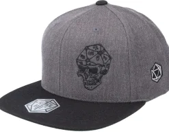 Clearance Critiql Hit D20 Skull Dice Charcoal/Black Snapback -