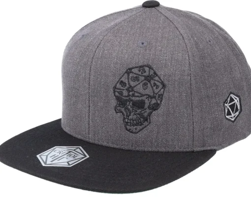 Clearance Critiql Hit D20 Skull Dice Charcoal/Black Snapback -