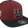 Snapback-Bearded Man 3D Sport Logo Side Patch Maroon/Black Snapback -