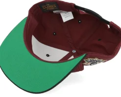 Snapback-Bearded Man 3D Sport Logo Side Patch Maroon/Black Snapback -