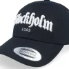 Dad Cap-Hatstore 3d Stockholm White Script Dad Cap - Black