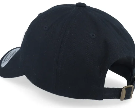 Dad Cap-Hatstore 3d Stockholm White Script Dad Cap - Black