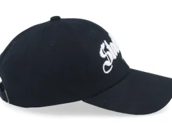 Dad Cap-Hatstore 3d Stockholm White Script Dad Cap - Black
