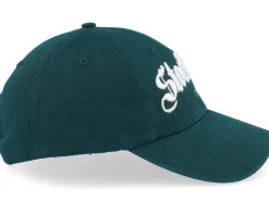 Outlet Hatstore 3d Stockholm White Script Solid Dark Dad Cap - Green